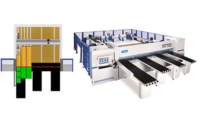 Seccionadora a control numérico CNC MARZICA QUADRA 380L TWIN